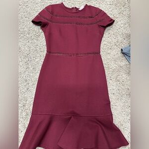 Heartloom Red Ruffled Bodycon Mini Dress